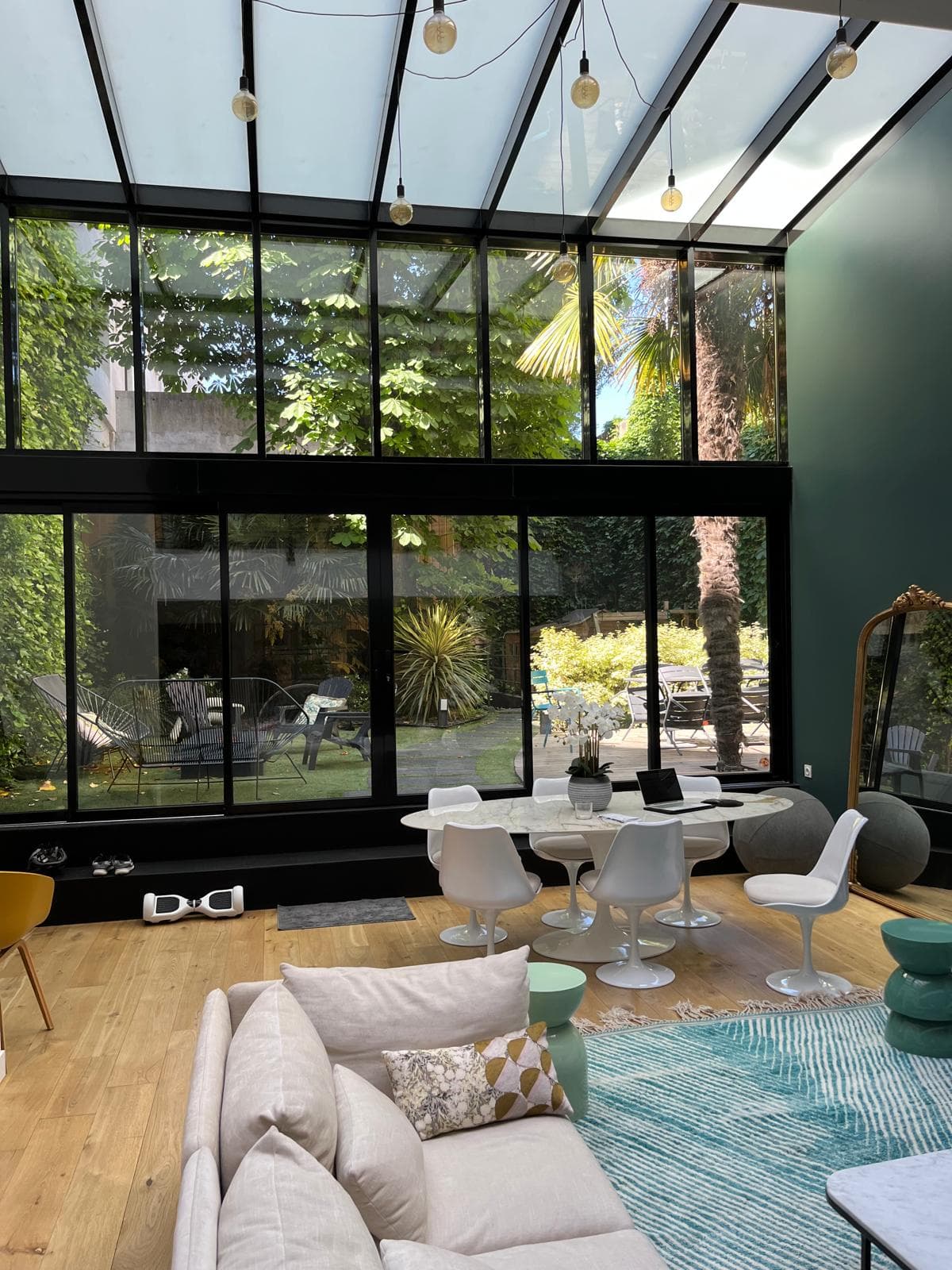 Extension de la pièce de vie avec création d'une verrière - vue intérieure