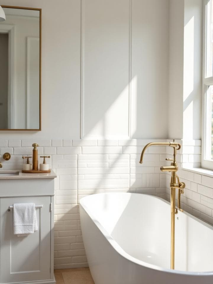 Détail de robinetterie haut de gamme pour salle de bain