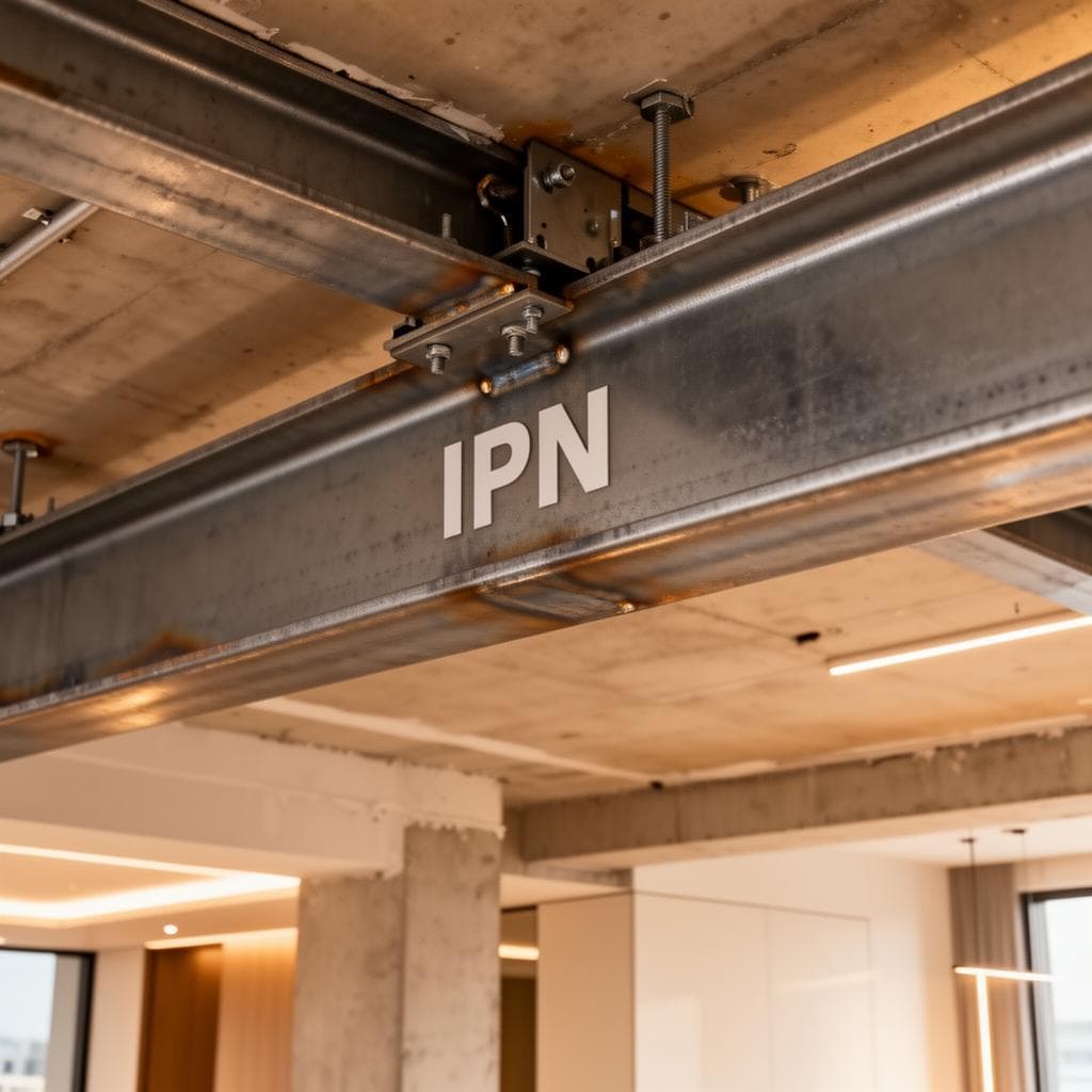 Pose IPN et poutre métallique lors de travaux de structure