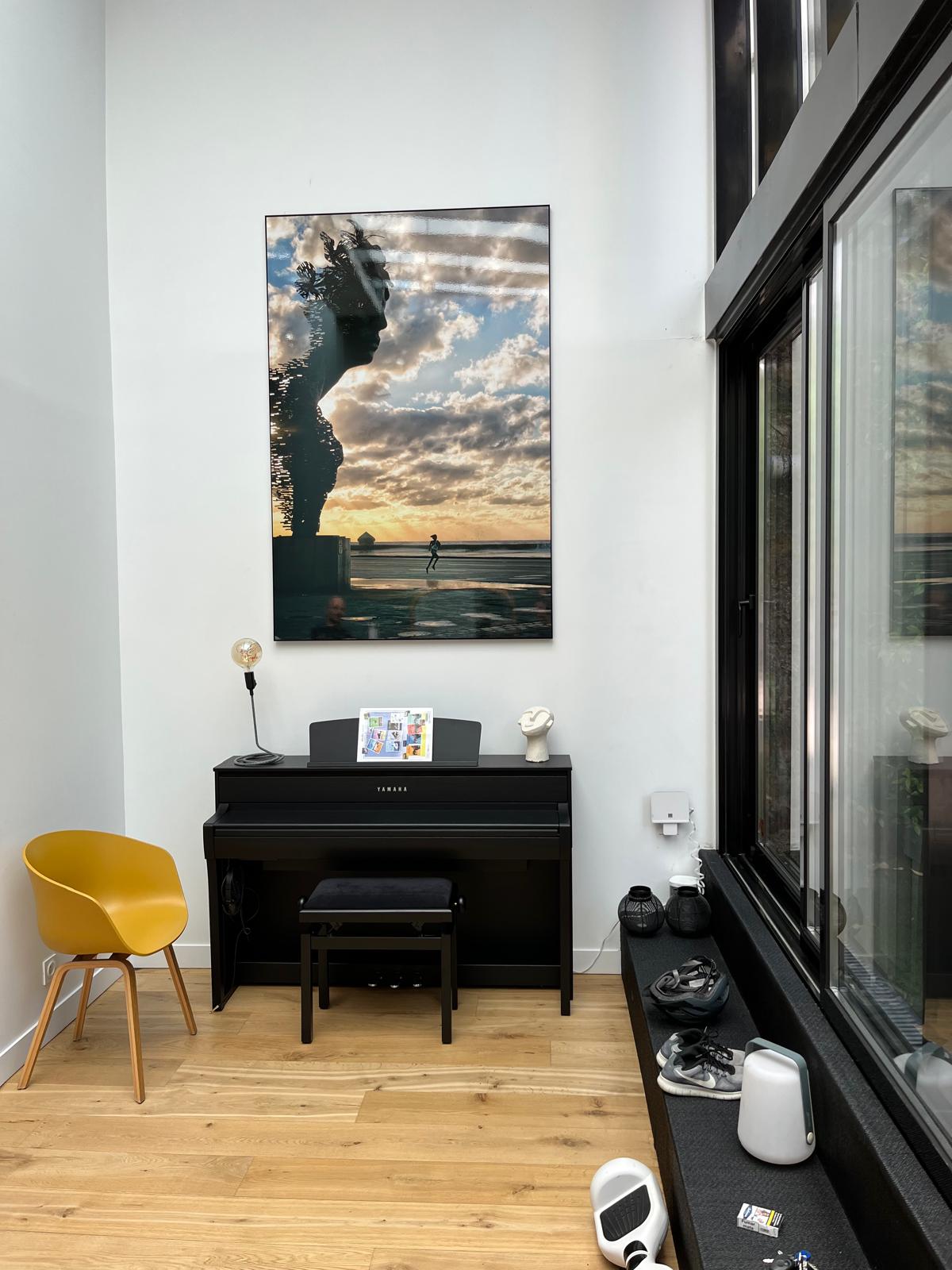 Rénovation maison - Coin piano et luminosité