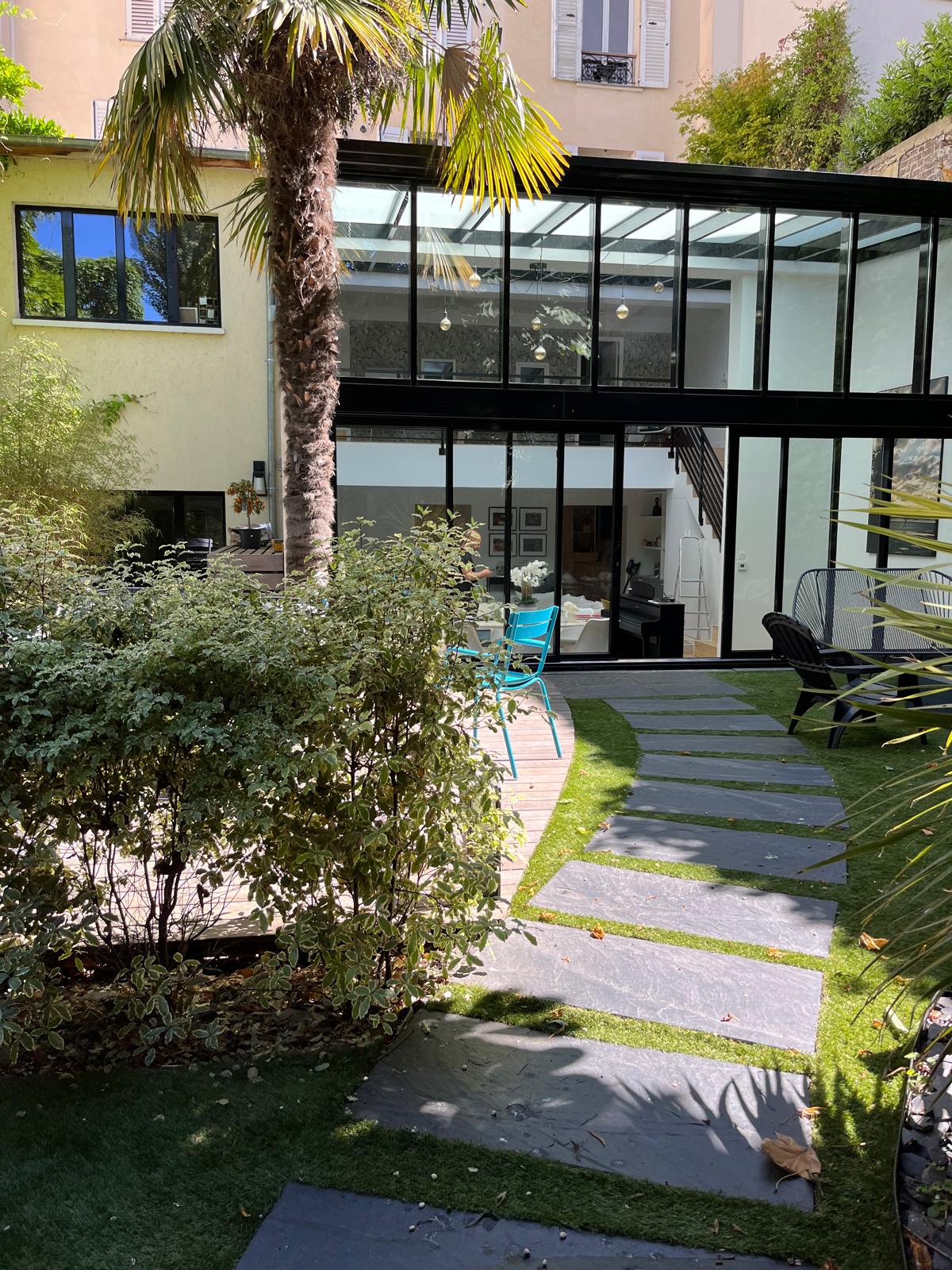 Extension véranda - Façade vitrée moderne