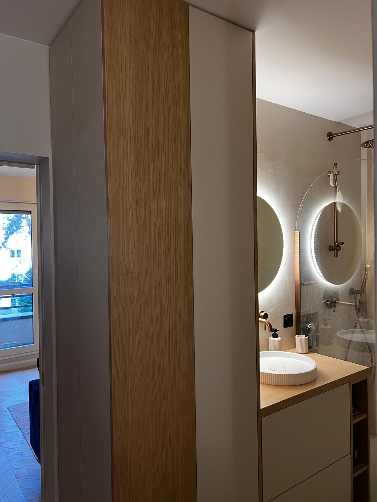 Rénovation salle de bain avec meuble vasque sur mesure